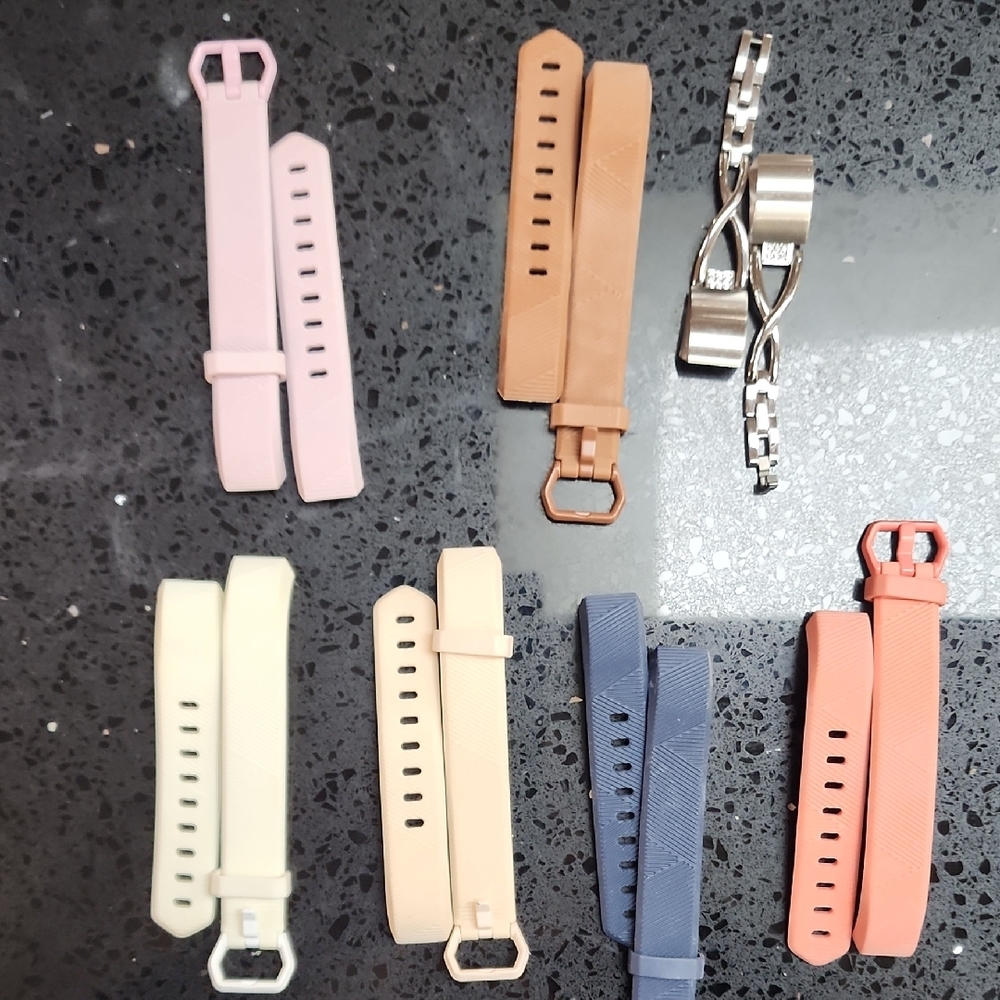 Colorful Silicone and Metal Watch Bands Set